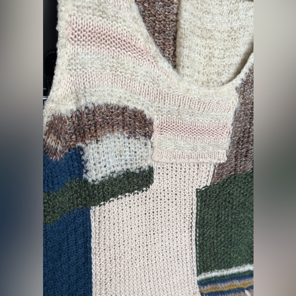 Patchwork Knit Mini Dress in Multicolor - Picture 2 of 7